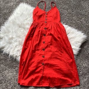 Midi Button Dress